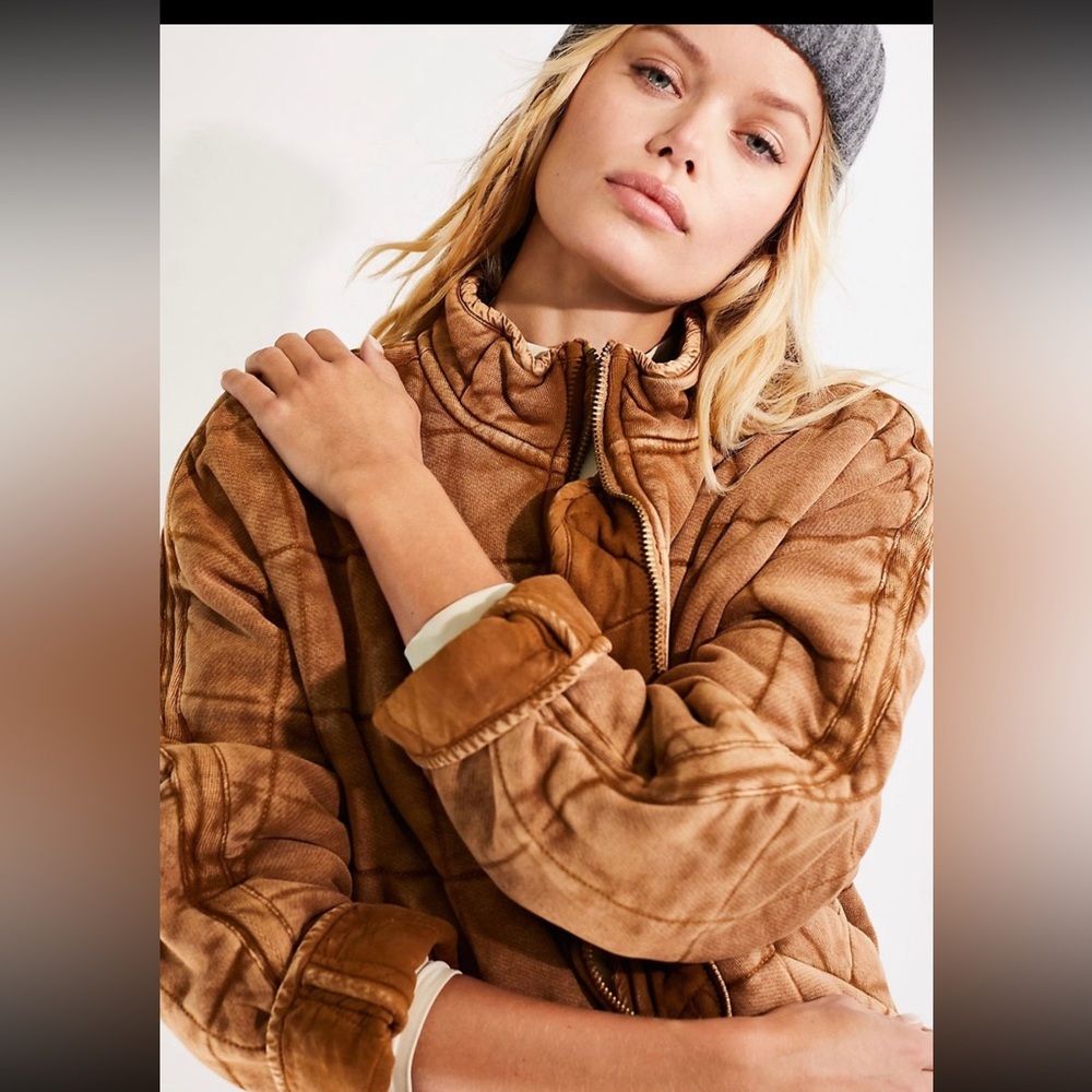 Free People Dolman Quilted Knit Jacket